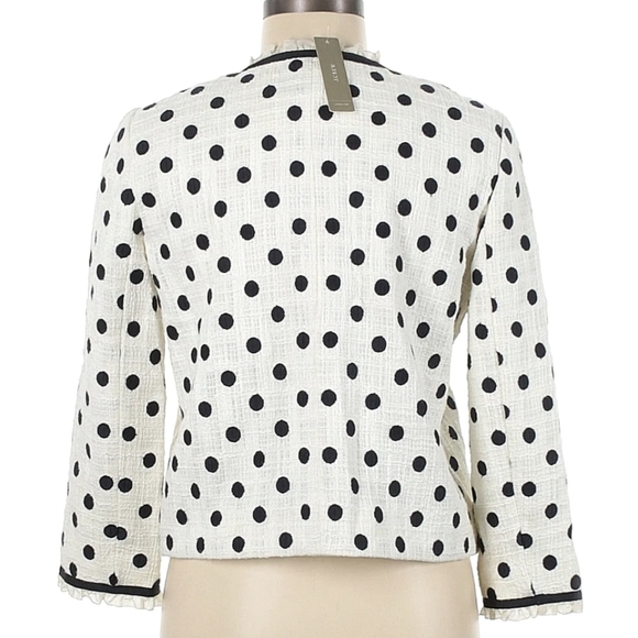 NWT J.Crew Polka Dot Cotton Tweed Jacket - Picture 3 of 3